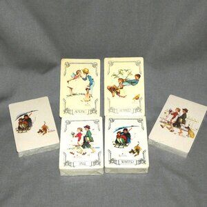 Norman Rockwell Four Seasons Playing Card Decks Set of 6 Unopened